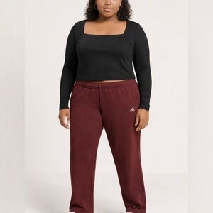 Adidas • NWT Burgundy Joggers 2X19.5” 3X21”